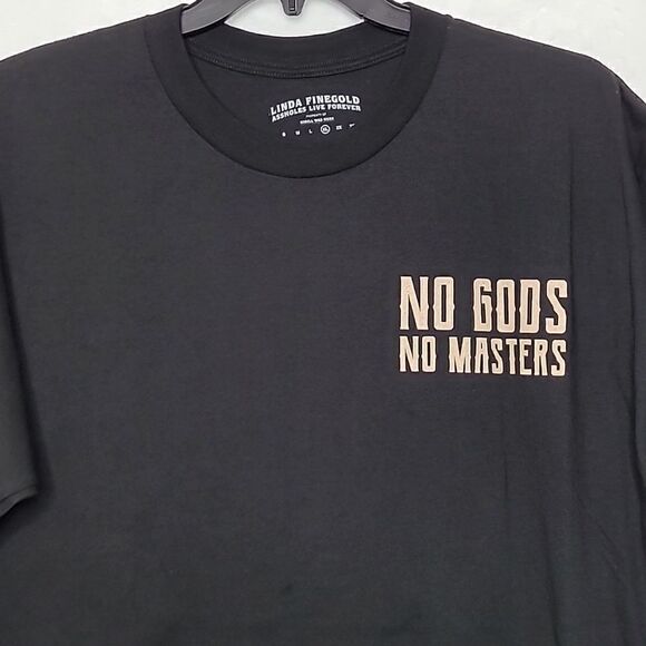 Linda Finegold No Gods No Masters T Shirt Size XL - Picture 3 of 4